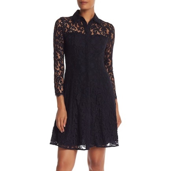 nanette lepore black lace dress